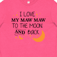 thumbnail image 4 of Inktastic I Love My Maw Maw to the Moon and Back Youth T-Shirt, 4 of 5
