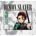 thumbnail image 2 of Demon Slayer Framed Tanjiro Crew Neck Short Sleeve Light Gray Sparse Cloud Wash Men's T-shirt-XXL, 2 of 3