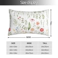 thumbnail image 2 of Yiaed Wildflower Watercolor 2 Print Brushed Microfiber Envelope Pillowcases, Standard,Envelope Closure Pillow Cases(No pillow core)-14"x20", 2 of 6
