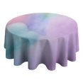 thumbnail image 4 of Dreamy Pastel Sky Round Tablecloth 60"x60",Wrinkle Wipeable Table Cloth for Kitchen Dining Room Picnic Patio Party, 4 of 6