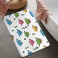 thumbnail image 2 of White Dinosaurs Plants Pattern Bathroom Rugs Mat,Non Slip Microfiber Bathroom Rug,Rubber Backing,Soft Bathroom Mats for Bathroom Floor,Tub and Shower,20x32in(50x80cm), 2 of 5