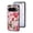 Red, variant on Case for Google Pixel 9 Pro XL, Tempered Glass Back TPU Frame, Floral Pattern Diamond Ring Stand Ultra Slim Lightweight Anti-Scratch Back Case Drop Protective Support Magnetic Car Mount - Red