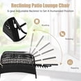 thumbnail image 6 of Patio Chaise Lounge Chair Outdoor Rattan Wicker Recliner with Thick Cushion, Lumbar Pillow, Adjustable Backrest for Garden Porch Lawn Poolside, 6 of 9