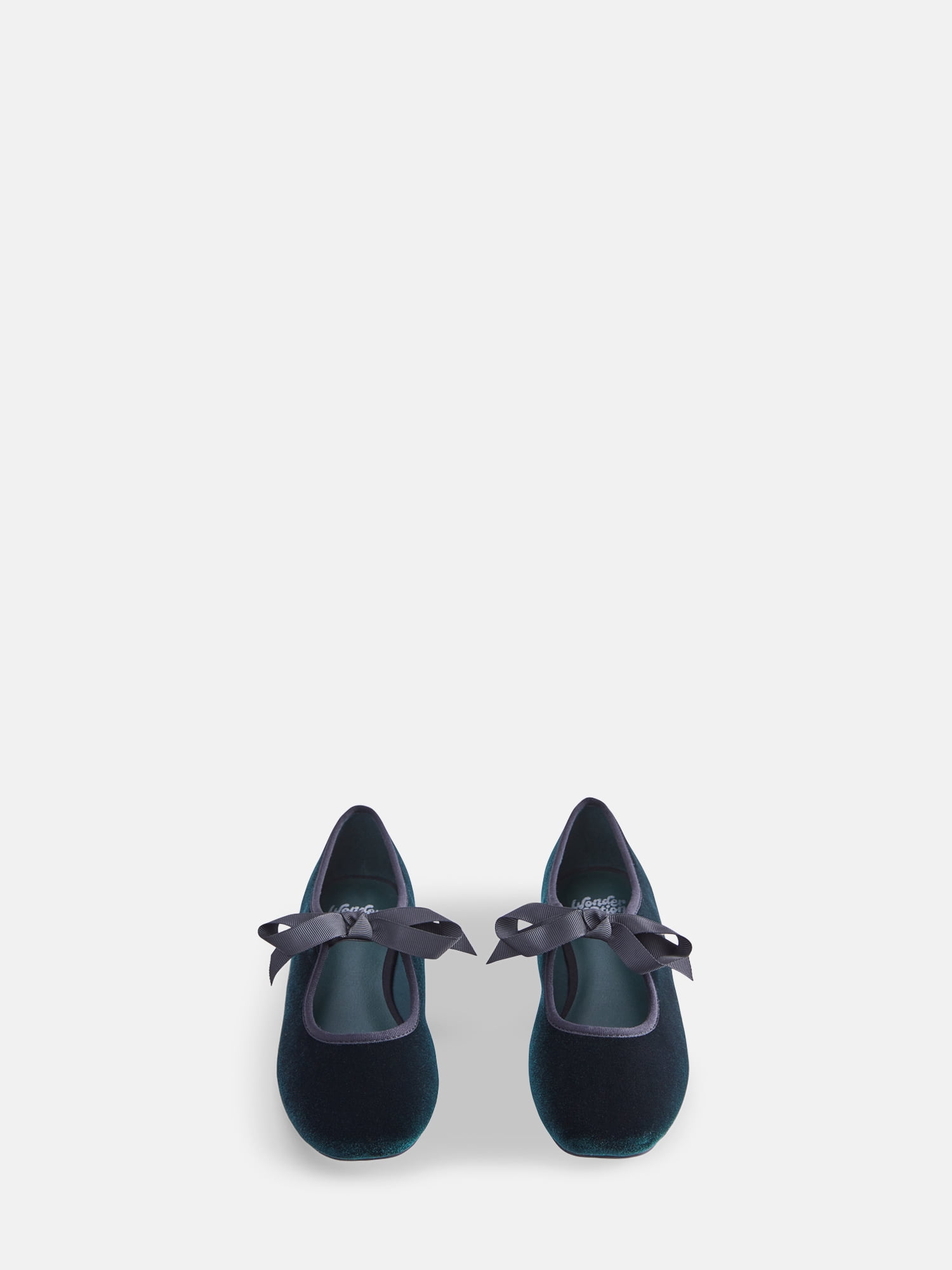 Wonder Nation Girls Velvet Bow Ballet Flats