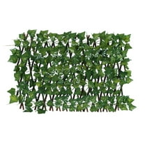 EGYMEN Retractable Garden Fence, Expandable Outdoor Privacy Screen, Adjustable Greenery Fence, Versatile Artificial Plant Barrier