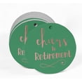 thumbnail image 2 of Inkdotpot Real Rose Gold Foil Cheers To Retirement Tags Favor Hang Paper Tags 100 Pieces, 2 of 6
