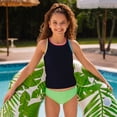 thumbnail image 2 of Lands' End Girls Chlorine Resistant Racer Back Tankini Swim Top, 2 of 2