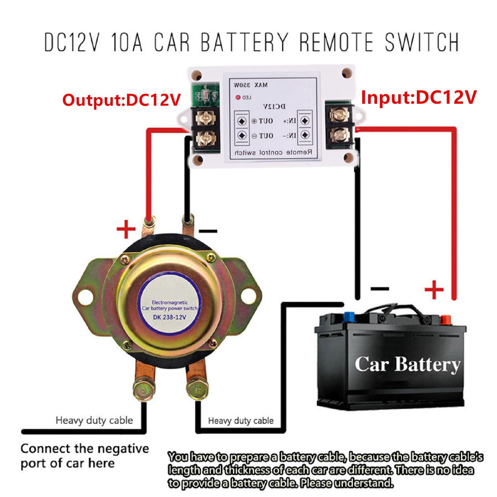 DC12V Wireless Relay Switch 40A, Long-range Remote Control for Industrial Equipment and Home Appliances