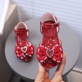thumbnail image 6 of Splozh Kids Dress Shoes Little Girl Fashionable Bowknot Sandals for Girls Summer Soft Sole Princess Shoes Performance Wedding Red,US 6.5, 6 of 7
