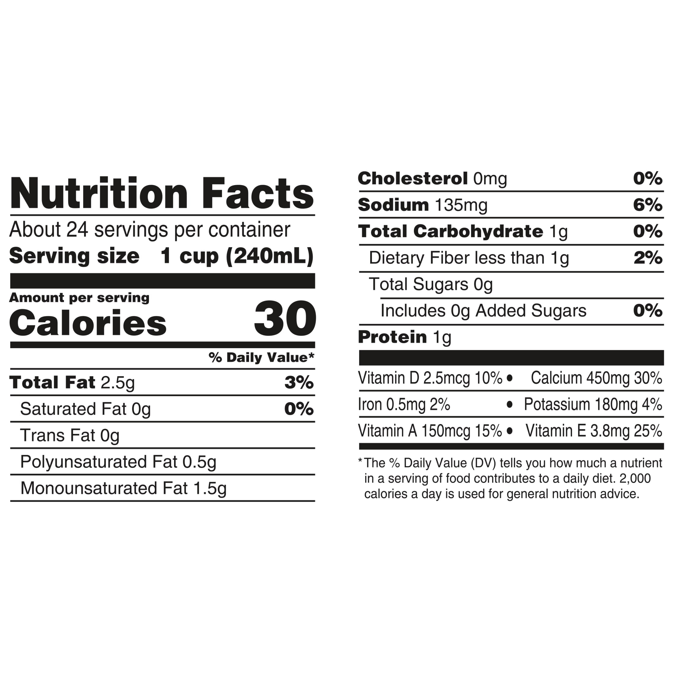 Silk Shelf Stable, Dairy Free, Lactose Free, Gluten Free, Unsweetened Almond Milk, 32 fl oz Quart, 6 Count