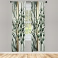 thumbnail image 3 of Ambesonne Eucalyptus Curtains 2 Panel Set, Modern Soft Marble Print, Pair of - 28" x 84", Grey Teal and Sage Green, 3 of 4