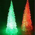 thumbnail image 3 of SDJMa Lighted Christmas Tree Colorful LED Acrylic Night Light Christmas Decoration Table Top Christmas Trees Holiday Decoration Multicolored Light Up Glitter Tabletop Figurine (6.5inches), 3 of 8