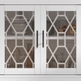 thumbnail image 6 of Dextrus 63" Buffet Cabinet with Storage & 4 Glass Doors, White, 6 of 9