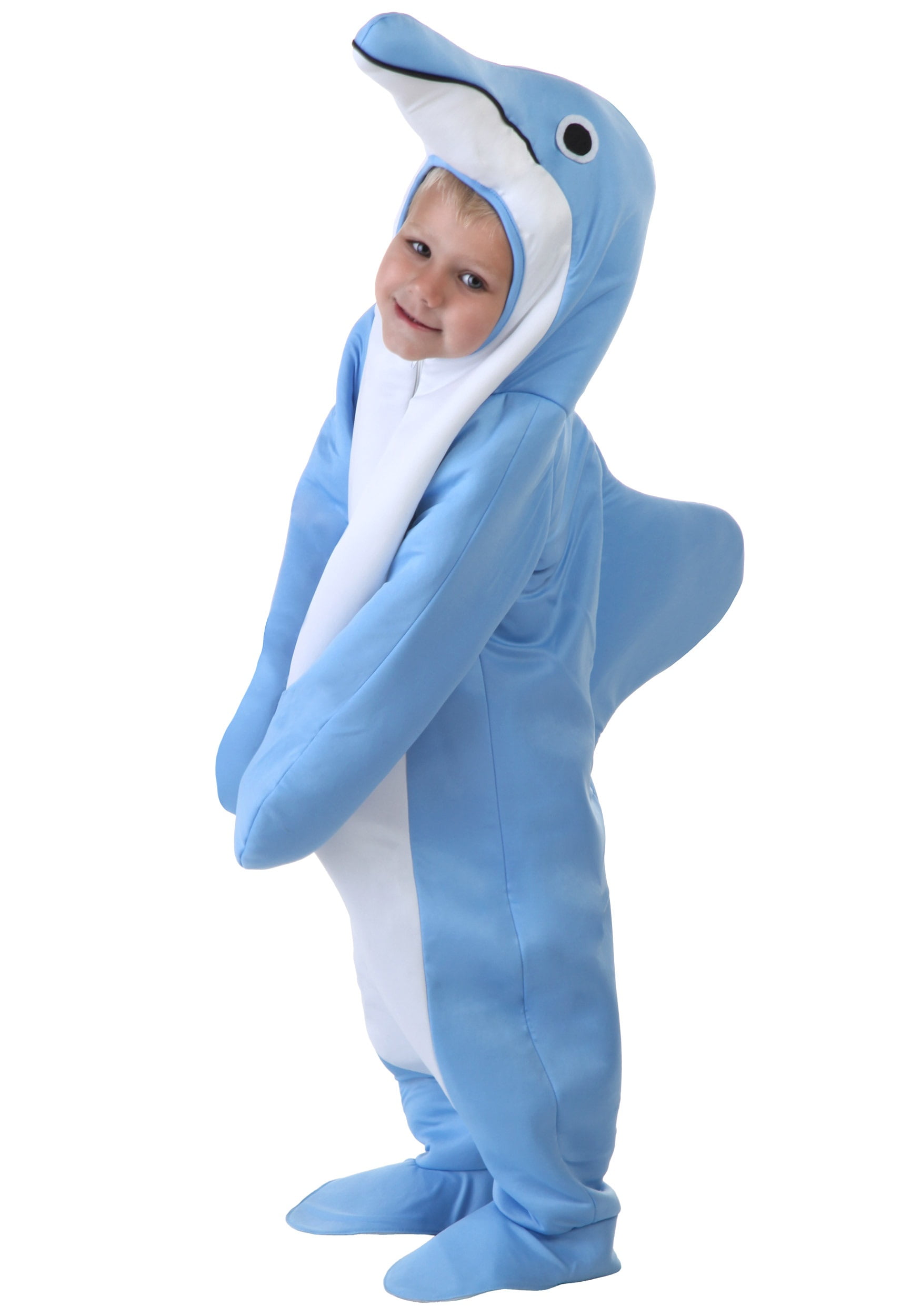 Boys Girls Childs Childrens Animal Big Head Dolphin Mascot Fancy Dress Costume 