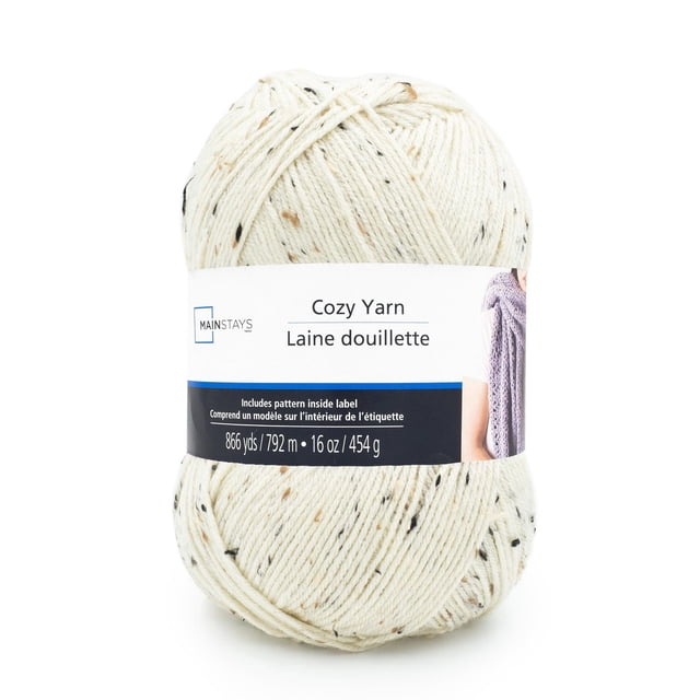 Mainstays Cozy Medium Acrylic Yarn 1 Ball, 454g / 792m