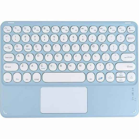 Ultra-Slim Portable Bluetooth Keyboard with Touchpad - Wireless Mini Keyboard for iOS, Android, Windows - Compatible with iPad, iPhone, Tablets, Smartphones, Laptops, PCs - Quiet Scissor Switch Keys,
