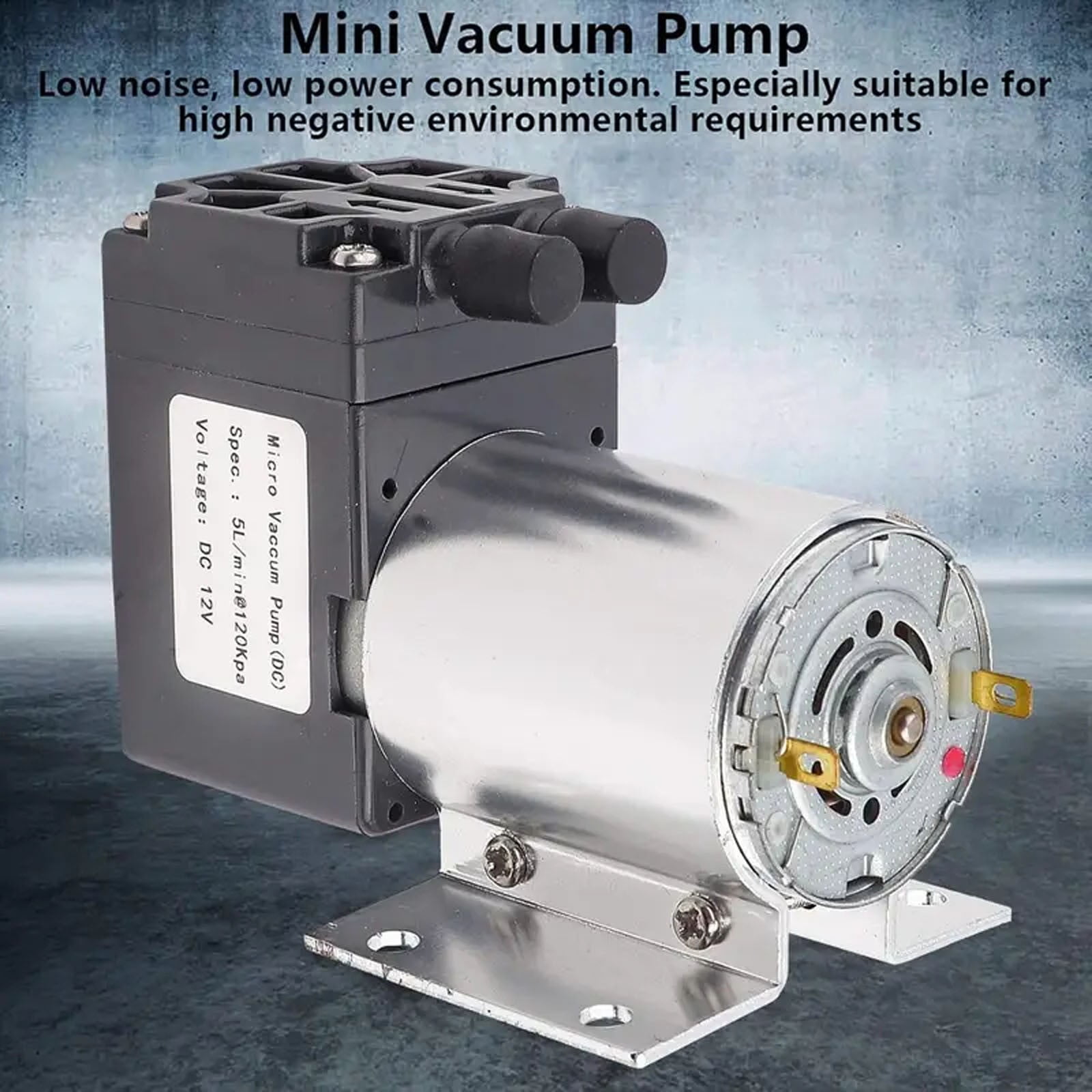 Clearance Electrical Tools under $10,12V 120kpa Vacuum Pump Negative Pressure Suction Pumping With Holder Low Noise For Analysis Sampling Other Fields
