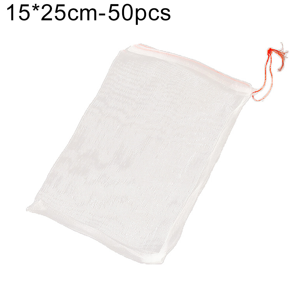 Travelwant 50Pcs Fruit Protection Bags,Fruit Netting Bags, Garden Netting Bags with Drawstring, Fruit Tree Bags, Netting Barrier Bags for Protecting Fruits and Vegetables