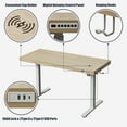 thumbnail image 3 of KOWO 55" K305 Electric Height Adjustable Standing Desk, Natural/White, 3 of 7