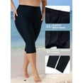 thumbnail image 2 of Charmo Plus Size Swim Bottoms for Womens High Waisted Swim Capris Long Swim Shorts, 2 of 8