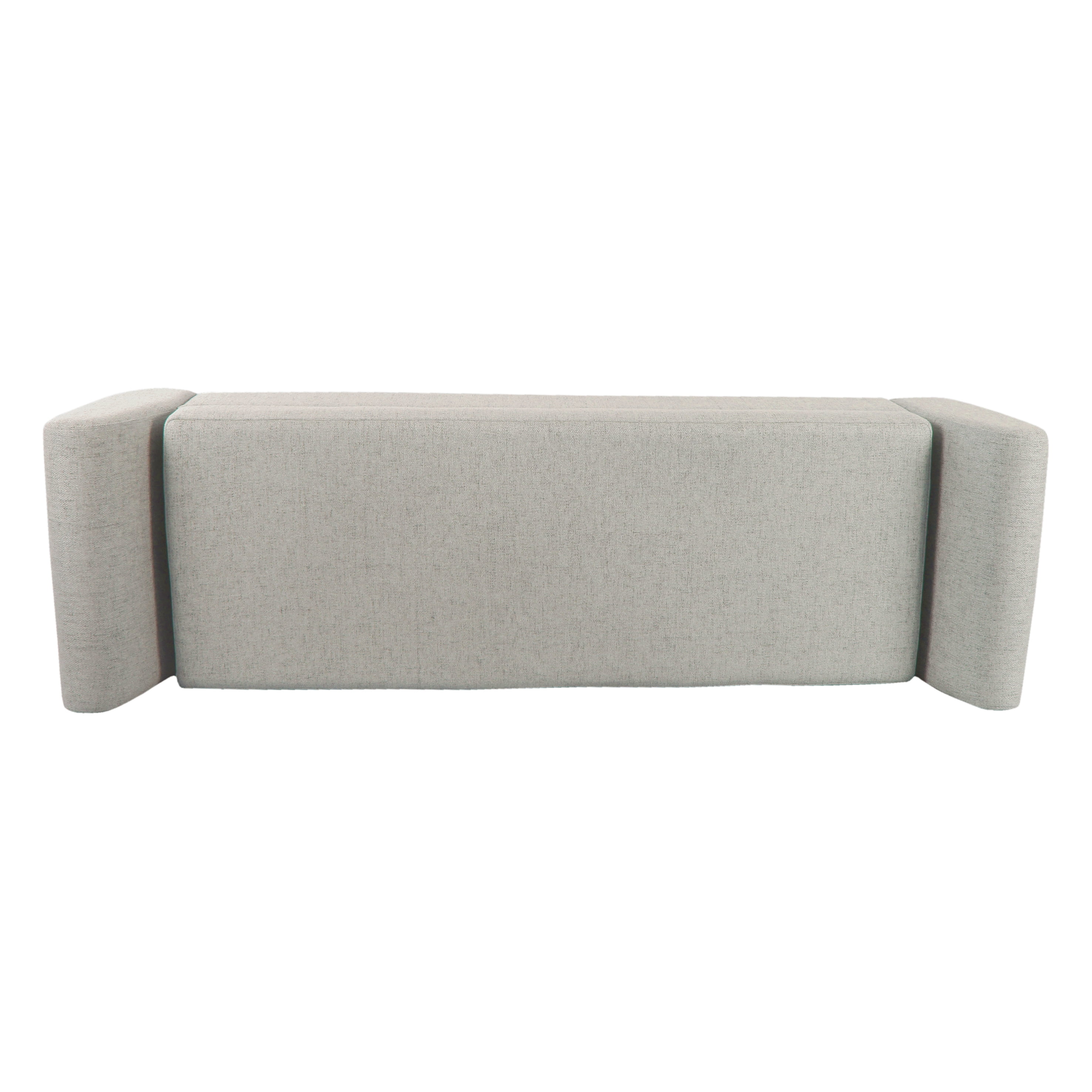 HomePop Modern Storage Bench with Wood Legs - Gray Woven