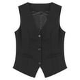 thumbnail image 3 of YONGHS Women's Vest Casual Sleeveless Work Office Business Waistcoat Black XL, 3 of 7