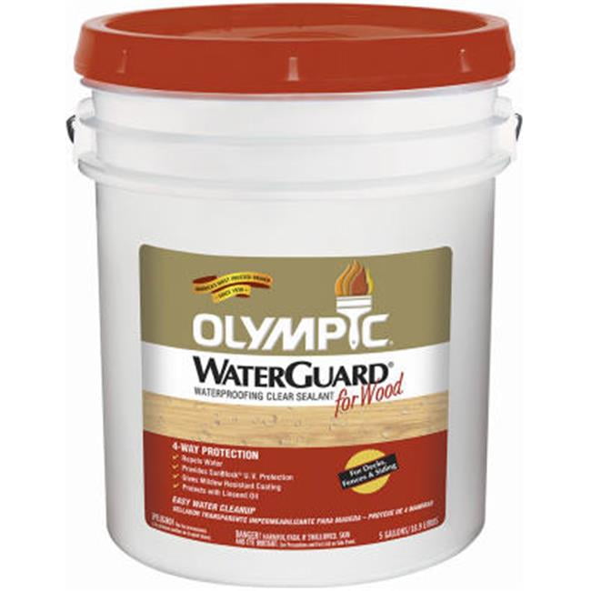 Olympic 55260A05 5 Gallon, Waterguard Wood Waterproofing Clear Sealant