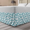 thumbnail image 1 of Blue Sky Bed Skirt, Repetitive Bicolour Clouds Fluffy Cartoon Style Pattern Monochrome, Elastic Bedskirt Dust Ruffle Wrap Around for Bedding Decor, 4 Sizes, Pale Turquoise and White, by Ambesonne, 1 of 2