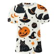 thumbnail image 4 of Blusas y camisas de manga corta y cuello redondo para hombre. Blusas/camisetas de manga corta con cuello redondo y estampado de Halloween para hombre. Blusa para hombre., 4 of 5