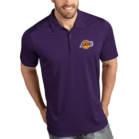 Men's Antigua Purple Los Angeles Lakers Tribute Polo