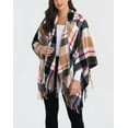 thumbnail image 2 of Ganz Woodland Plaid Woven Hooded Wrap - Sage Green (WRP9007-SAGE), 2 of 6