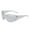Silver, variant on Rimless Wraparound Sunglasses with Star Decorations and UV Protection for Men and Women 2000s Retro Style Black