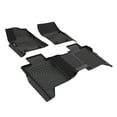thumbnail image 3 of Ikon Motorsports 3D TPE Floor Mats Compatible With 2022-2025 Toyota Tundra Crewmax Cab All Weather Waterproof Anti-Slip Car Floor Liner Heavy Duty Carpets Front & 2nd Row Black 3PCS Set, 3 of 9