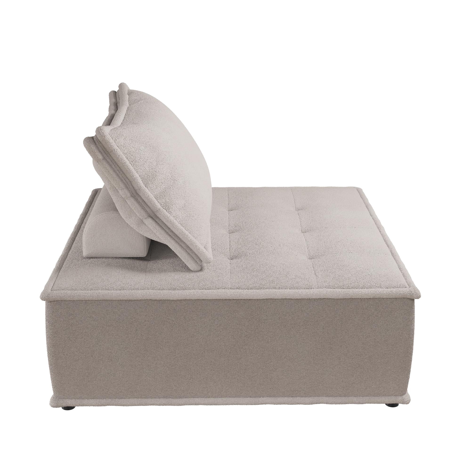 DHP Paloma Upholstered Accent Chair, Textured Taupe Fabric
