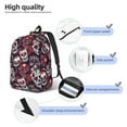 thumbnail image 5 of Balery Rose Flowers Vintage Canvas Backpack for Men and Women - Large Capacity, Durable Travel Laptop Bag for School, Work, Hiking, and Outdoor Activities, 5 of 7