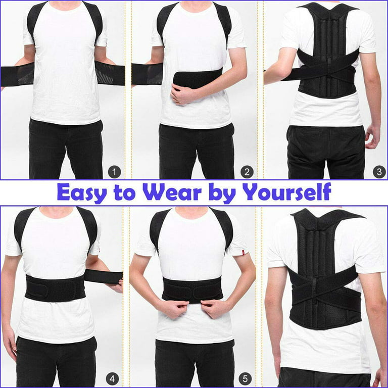 Back Brace Posture Corrector for Women and Men, Braces Upper Lower Pain  Relief, Adjustable Fully Support Improve Lumbar Support(L, 35.5-41.5  Waist)