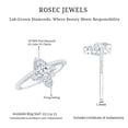 thumbnail image 6 of Rosec Jewels Lab Diamond Engagement Ring for Women - Vintage Style Ring - EF-VS Grade Certified, 925 Sterling Silver, US 4.00, 6 of 7
