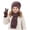 Coffee, variant on Karoyedx Girls Hat And Gloves Kids Winter Hat Gloves Scarf Set Girls Boys Beanie Hats Gloves Knit Set with Thick Warm Fleece Lined Black Size,5-10 Years