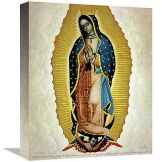 Virgen de Guadalupe medio cuerpo cuadro pequeño para mesa - Arte Religioso  Martha