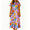 Purple, variant on Qiopertar Women's Printed Dress Round Neck Fitted Casual Rose Print Vacation Party Stylish Stretch Floral Summer Dress, Light Blue XXL