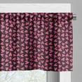 thumbnail image 3 of Ambesonne Heart Valance Pack of 2, Grungy Sketch Love Valentines, 54"X18", Pink and Dark Maroon, 3 of 5