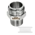 thumbnail image 1 of Adaptador de Conector de Tubería Recta de Acero Inoxidable Hexagonal Uxcell 304 de 3/4" GHT Macho x 1/2" NPT Macho para Agua, Aceite, Gas, 1 of 6