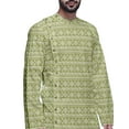 thumbnail image 3 of Atasi Indian Asymmetric Party Wear Kurta With White Churidar Pajama Set For Men, 3 of 3