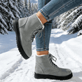 thumbnail image 7 of Bnwani Womens Boots,Winter Boots,Non-slip,Round Toe,Lace-Up,Warm,Gray,36(US:5.5), 7 of 7
