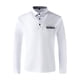 thumbnail image 3 of Blusa y camisa deportiva de manga larga con cuello vuelto para hombre, con botones y cuadros escoceses, 3 of 8