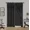 BLACK, variant on Nada Black 2 Piece Complete Curtain Set 120" W X 84" L With Attached Valances ,Attached Backing Sheer ,Backing Panels and 2 Tassels Faux Silk Shiny Rod Pocket 100% privacy Leaf Floral Design