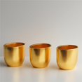 thumbnail image 1 of Grenade Rouge 1135-1 Vases en Verre Doré Doré Or - Ovale - Lot de 3, 1 of 1