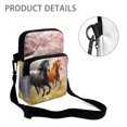 thumbnail image 5 of FUIALDOLG Crossbody Bag for Running, Portable Zipper Cross Body Phone Purse for Girls Running Horses Sakura Print Crossbody Bags, 5 of 7