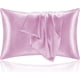 thumbnail image 1 of Satin Silk Pillowcase for Hair and Skin, Pink Pillow Cases Standard Size Set of 2 Pack, Super Soft Pillow Case with Envelope Closure (20x26 Inches), 1 of 4
