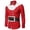 Watermelon Red, variant on Men Autumn Winter Christmas Long Sleeve Button Full Print Funny Novelty Shirts Red S